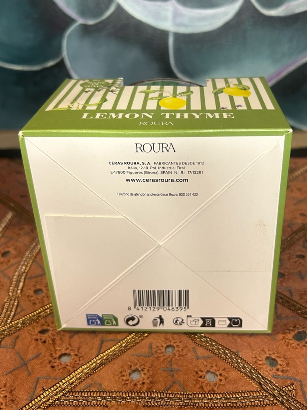 Ceras Roura Lemon Thyme Scented Candle - Picture 3 of 3
